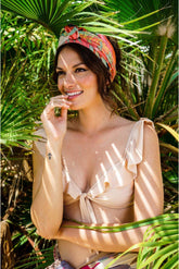 Cockatoo Satin Neck Scarf Scarf Foxyavenue UK